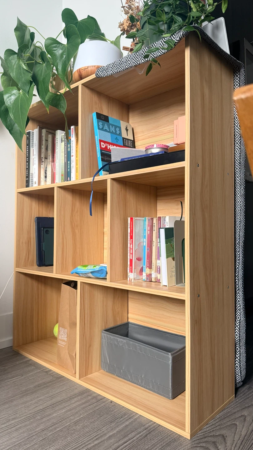 Wooden Bookshelf with Multiple Shelves - photo 2