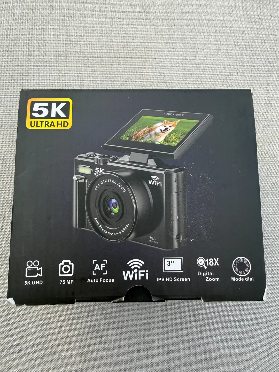 5K Ultra HD Digital Camera with 18x Zoom