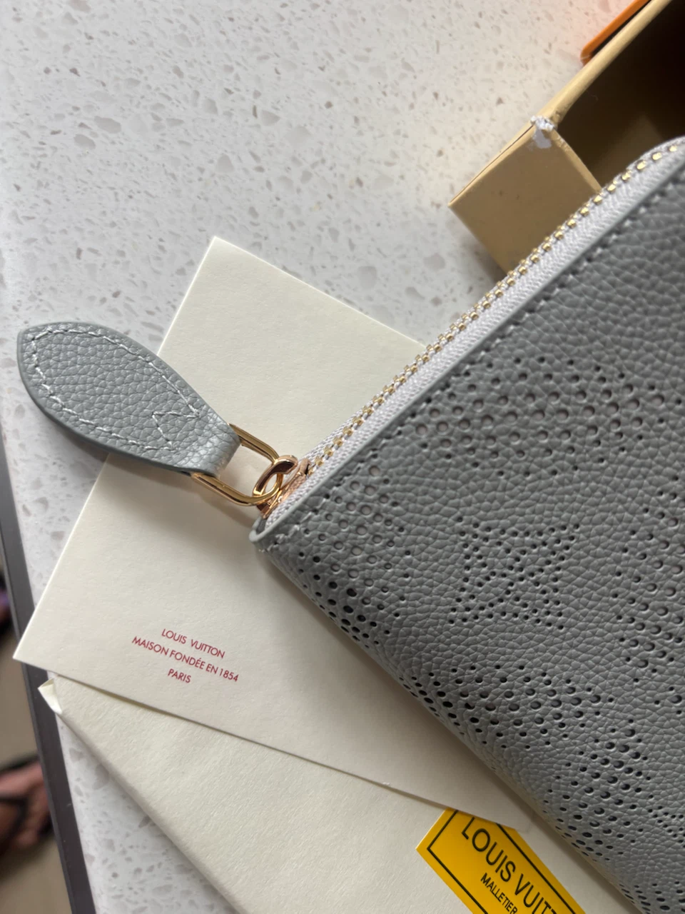 Louis Vuitton Grey Monogram Perforated Zipped Wallet - photo 2