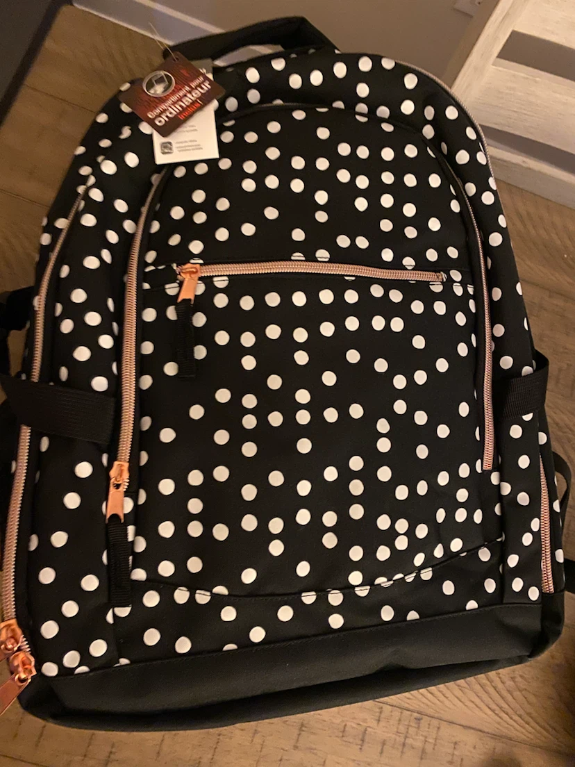 Black Polka Dot Backpack - photo 2