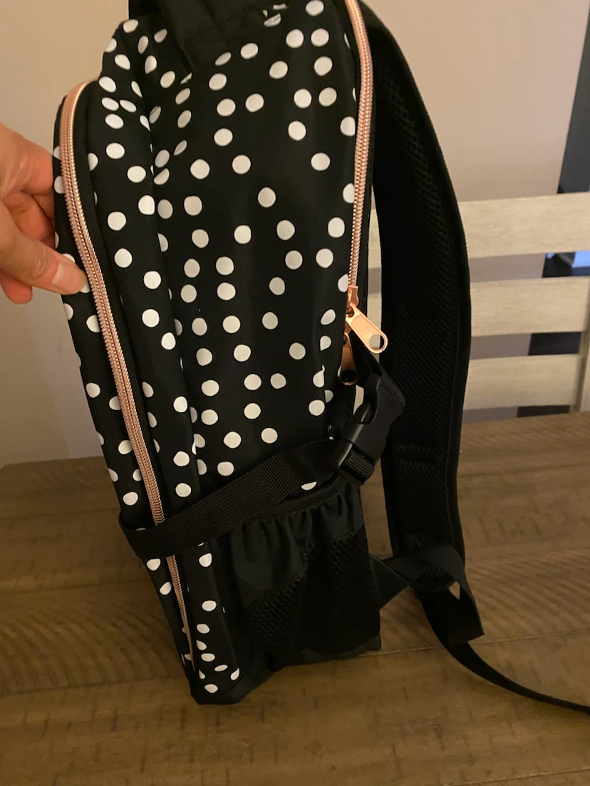 Black Polka Dot Backpack - photo 3
