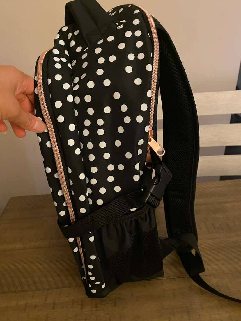 Black Polka Dot Backpack - photo 4