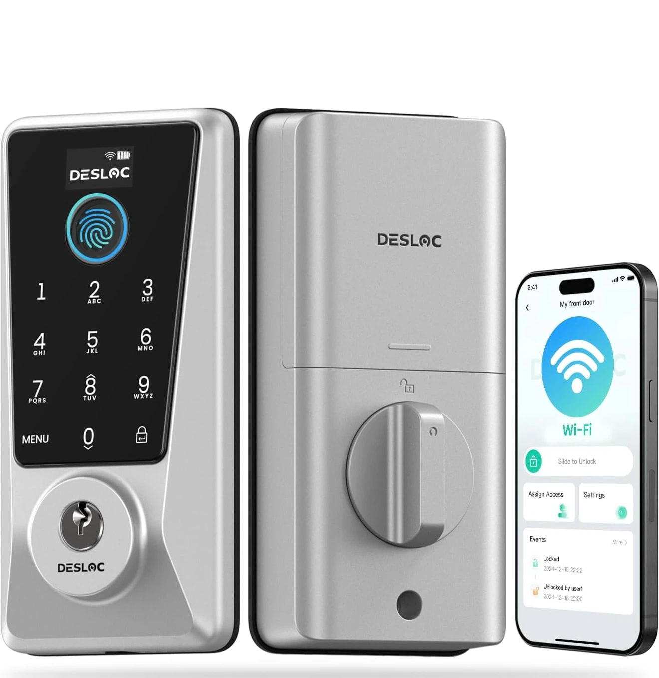 DESLOC D110 Plus WiFi Smart Door Lock with Display Screen D10