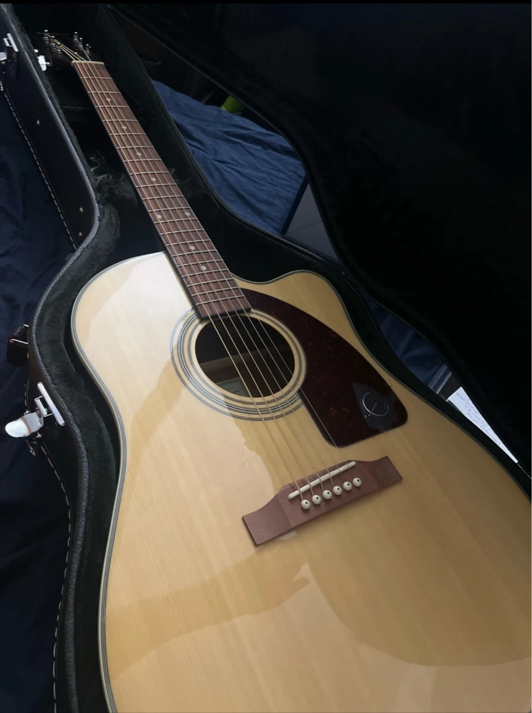 Acoustic guitar with case