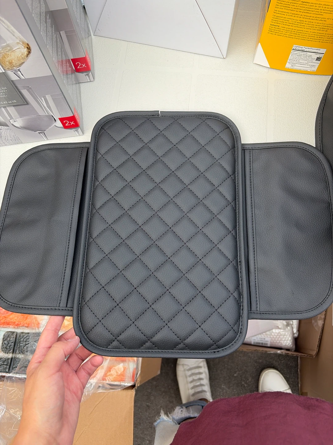 Universal Car Armrest Cover Pad Black - photo 2