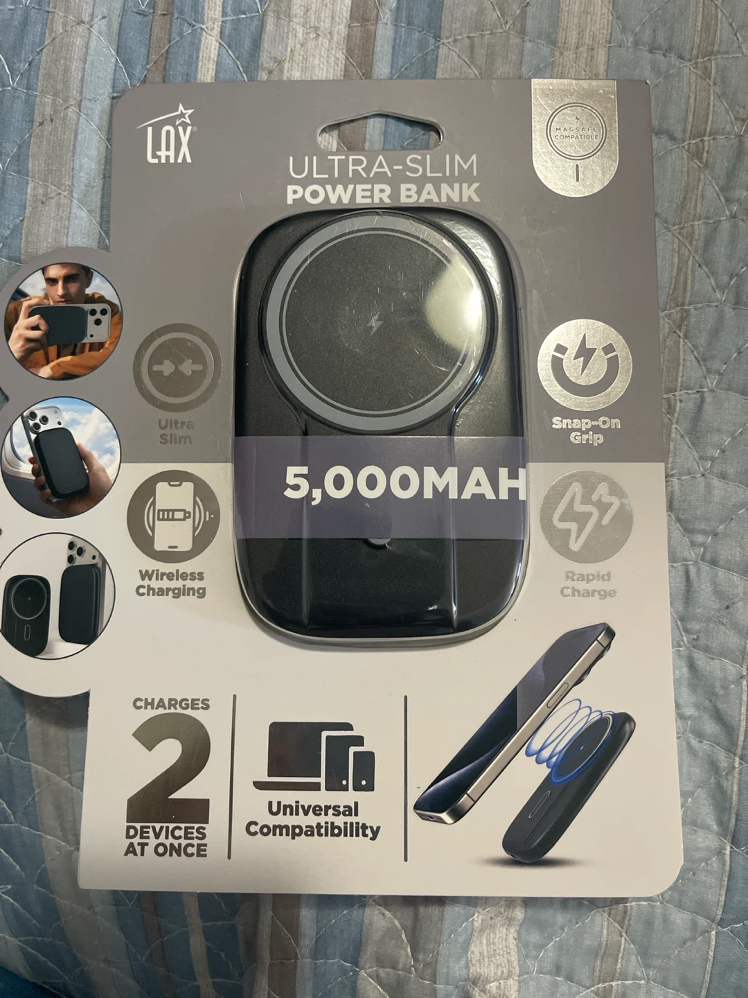 LAX Ultra-Slim 5,000mAh Power Bank