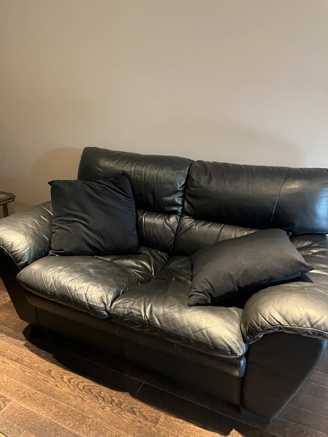 Black Leather Sofa