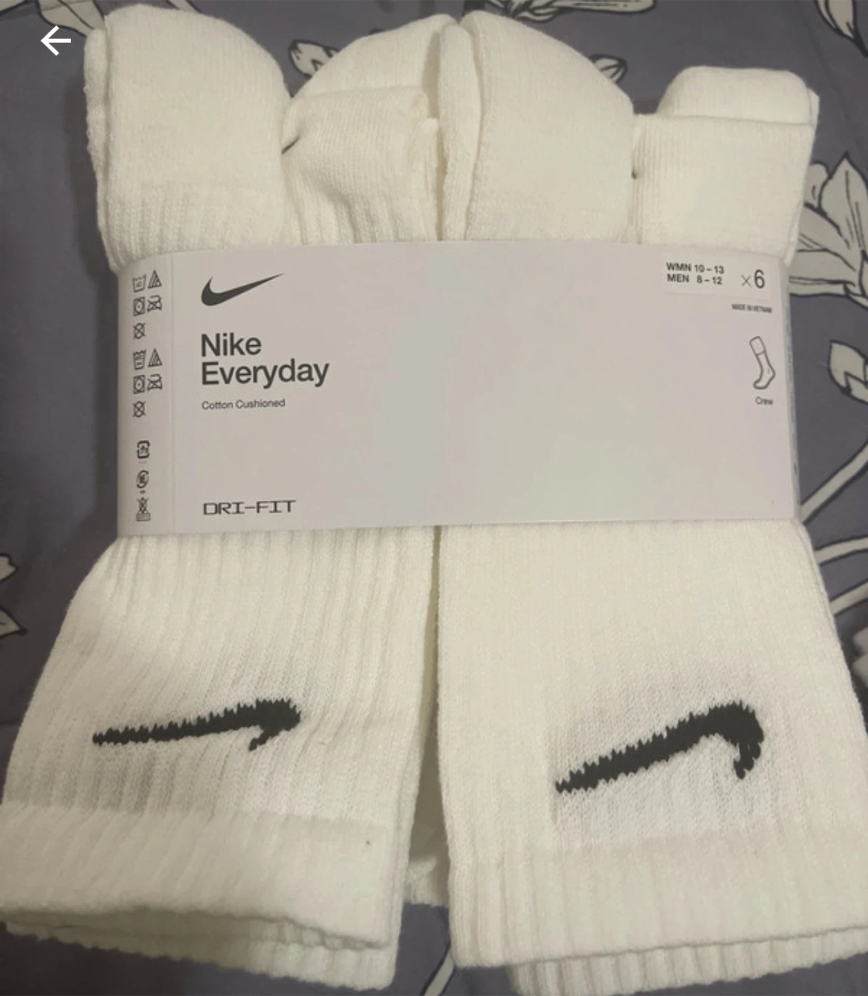 Nike Everyday Crew Socks - White - 6 Pair Pack)