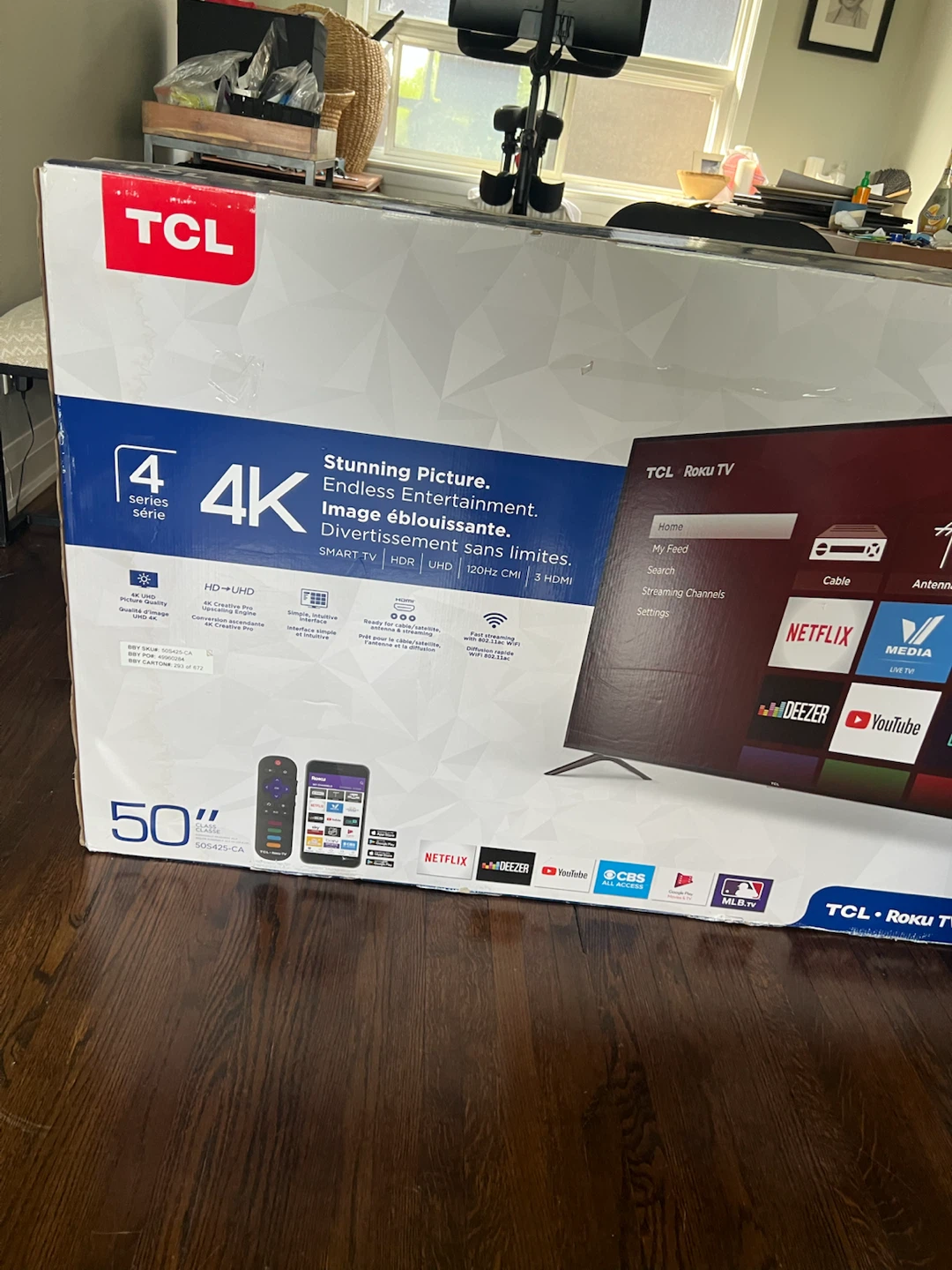 TCL 50" 4 Series 4K Roku TV