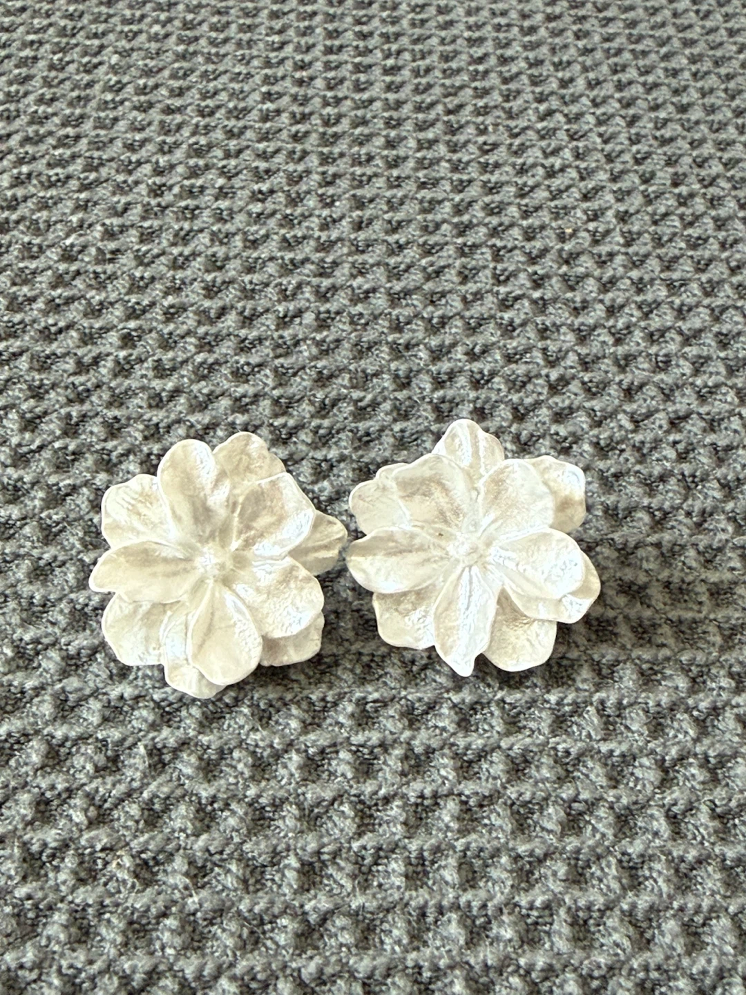 Pearlescent Floral Stud Earrings