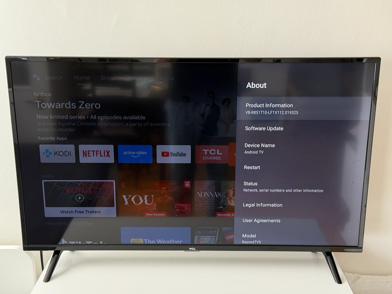 TCL 43" Android Smart TV - Excellent Condition