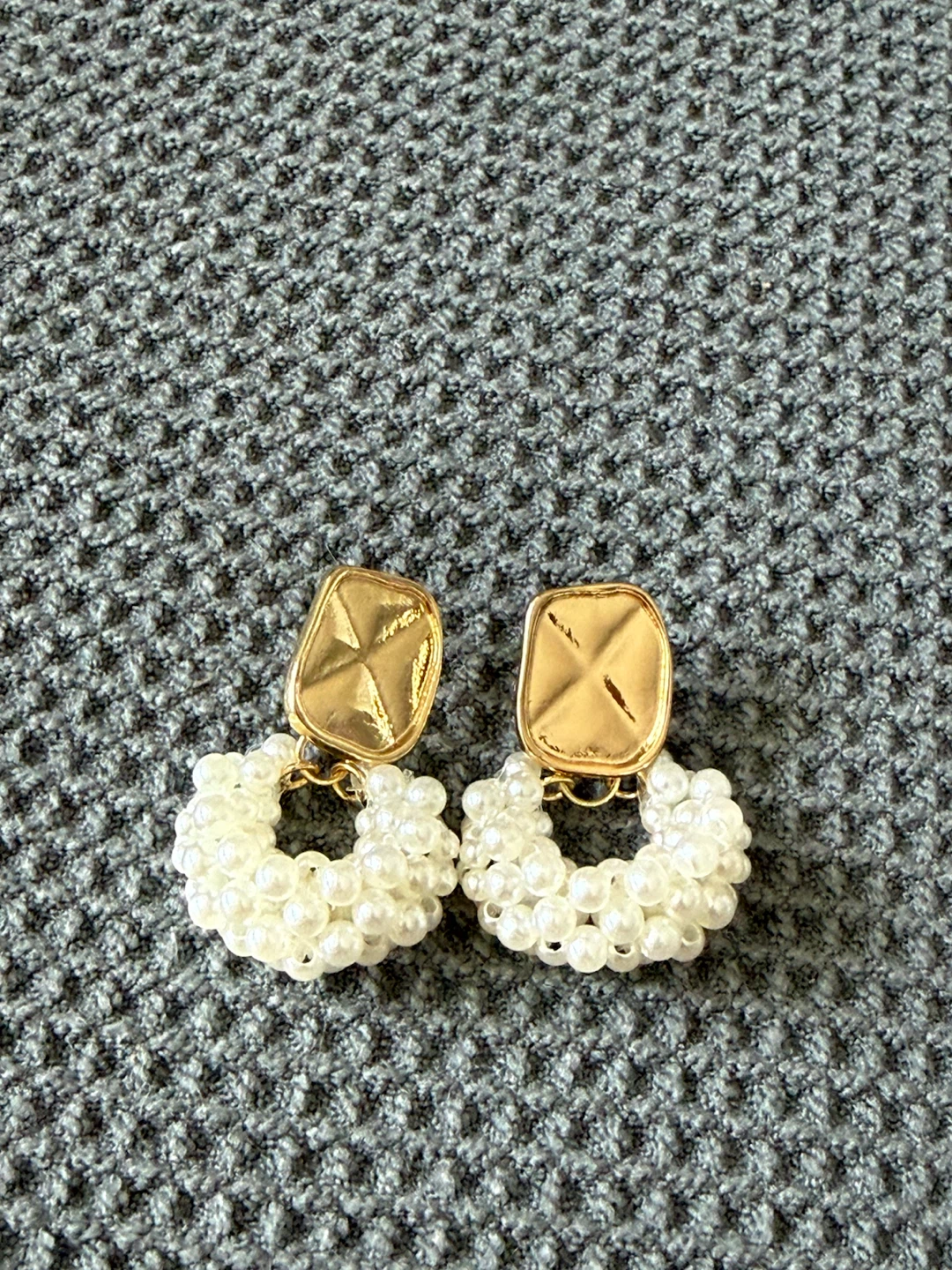 Gold & Pearl Statement Earrings