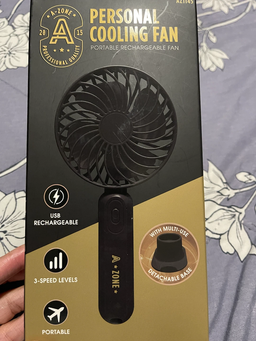 A-ZONE Personal Cooling Fan - Portable Rechargeable
