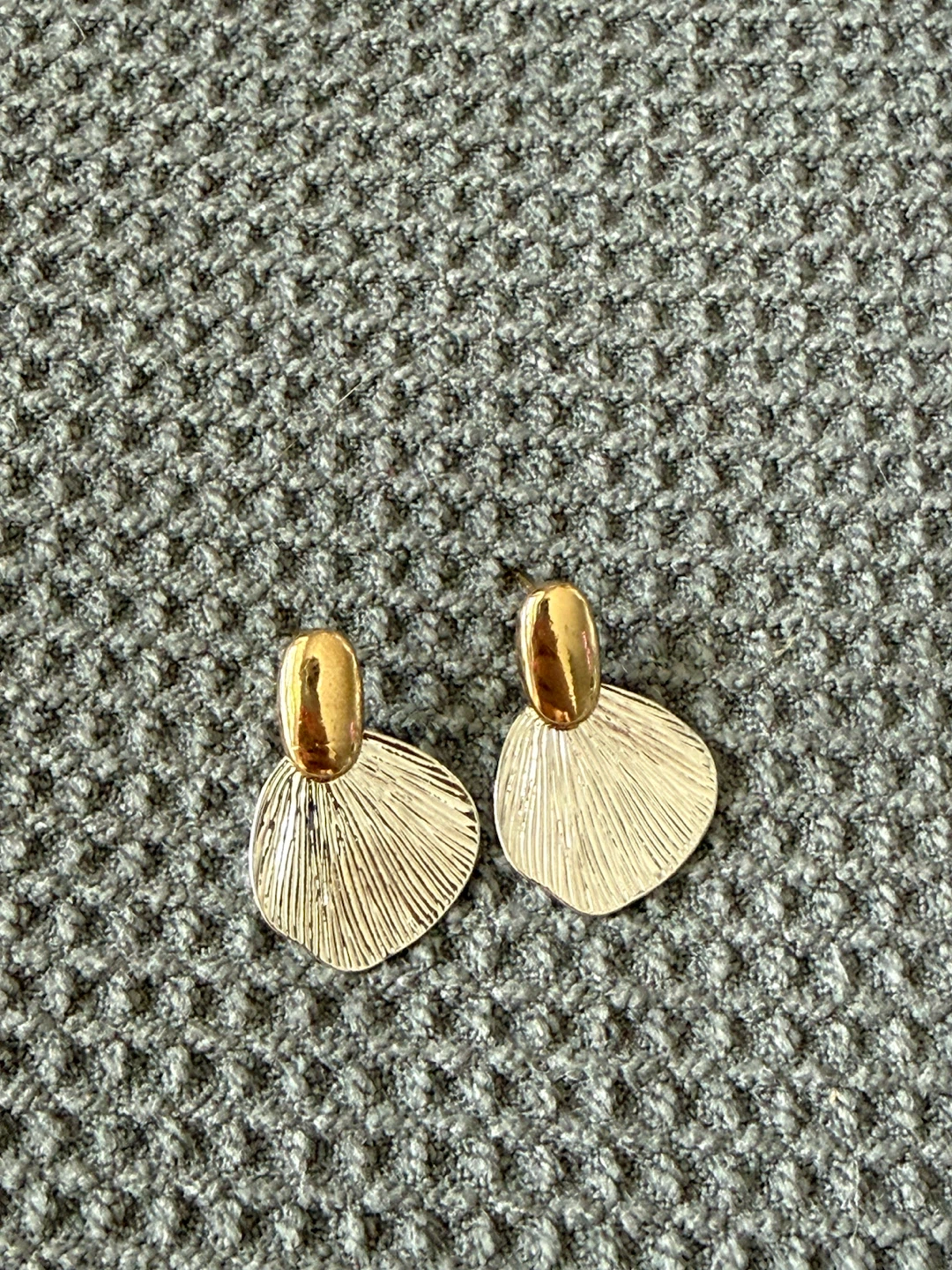 Gold Shell Drop Earrings