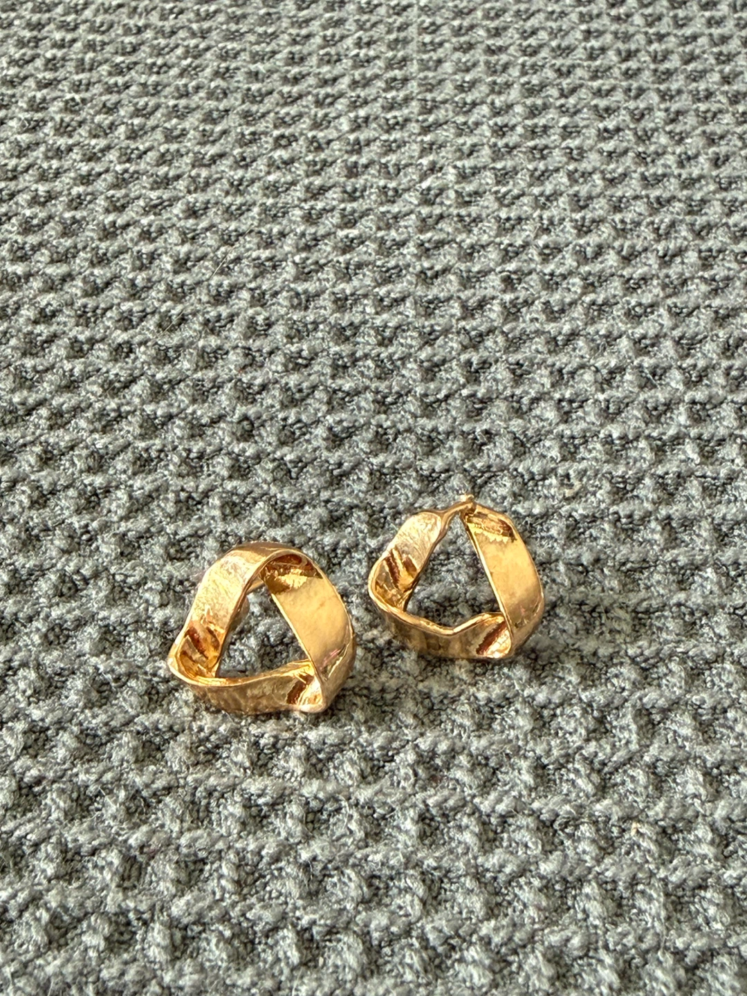 Modern Gold Geometric Stud Earrings