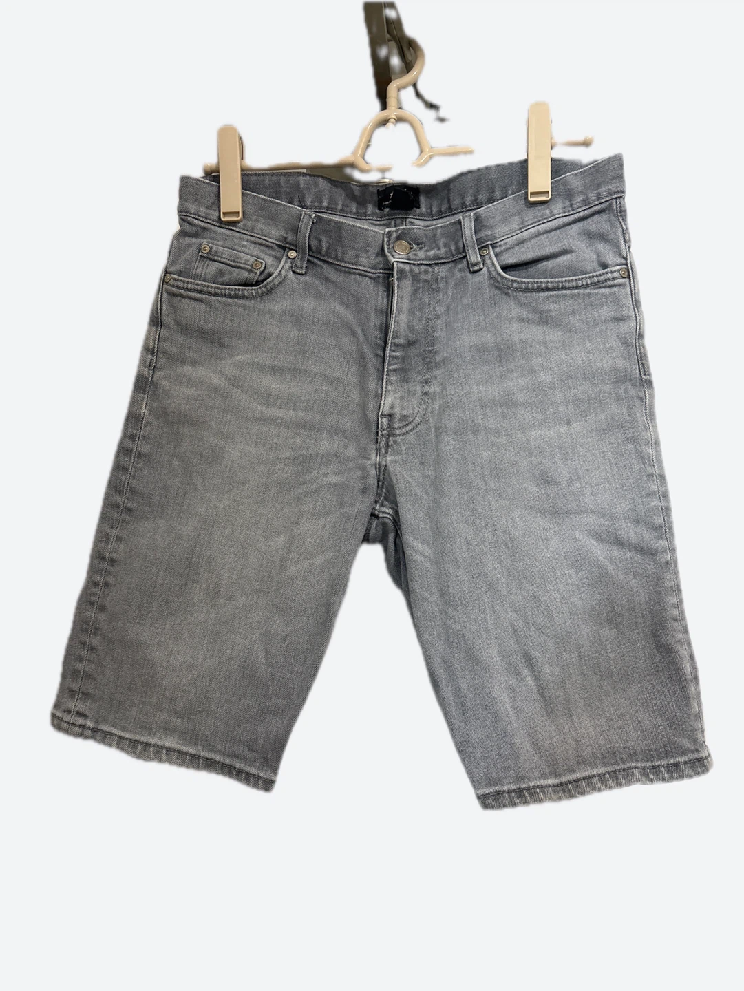 Grey Denim Shorts