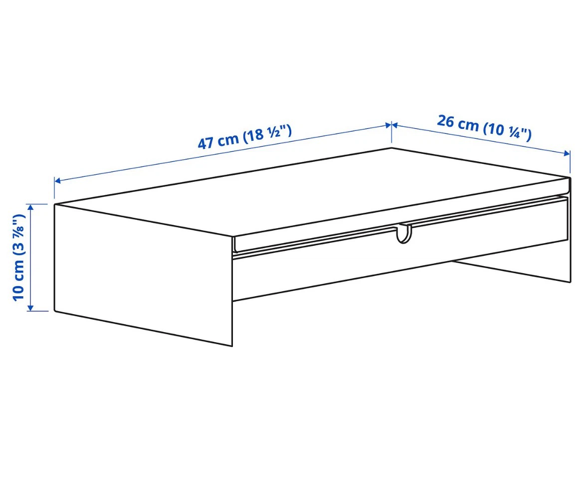 Monitor Stand with Drawer IKEA Elloven - photo 3