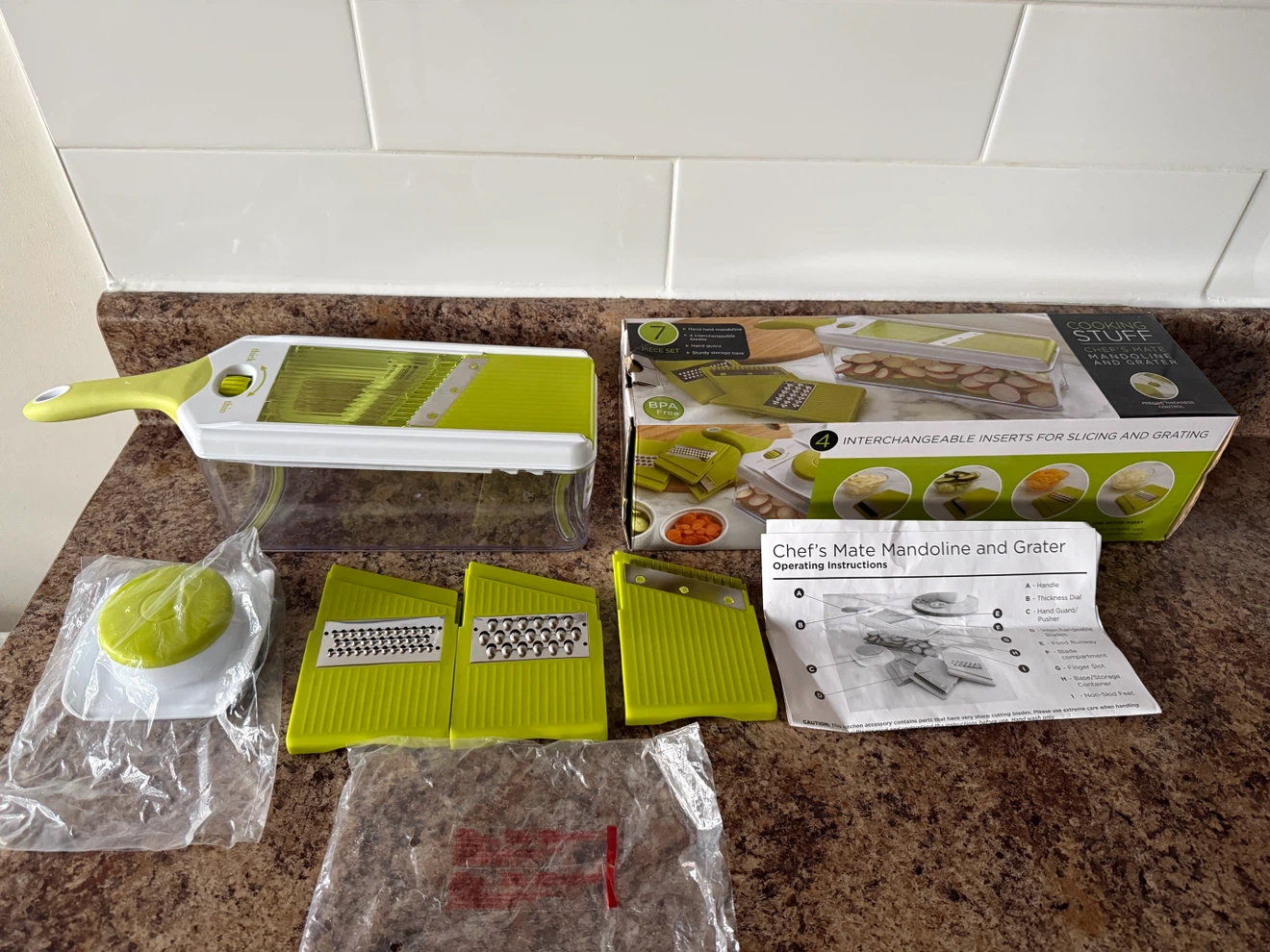 Chef's Mate Mandoline Slicer & Grater Set (7-Piece)