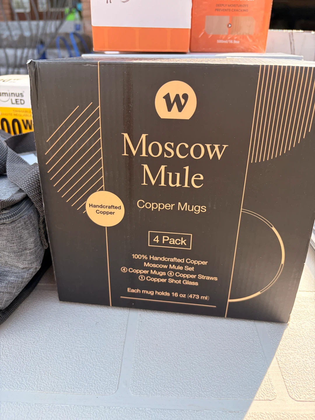 Moscow Mule Copper Mugs 4 Pack w Shot Glass