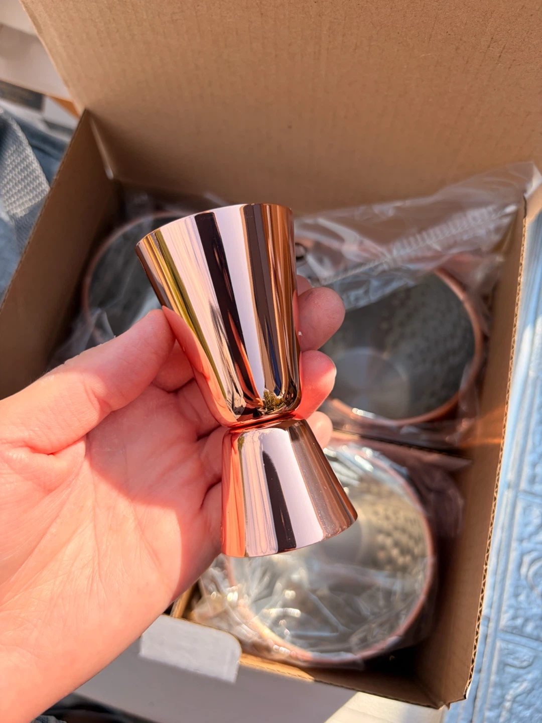 Moscow Mule Copper Mugs 4 Pack w Shot Glass - photo 3