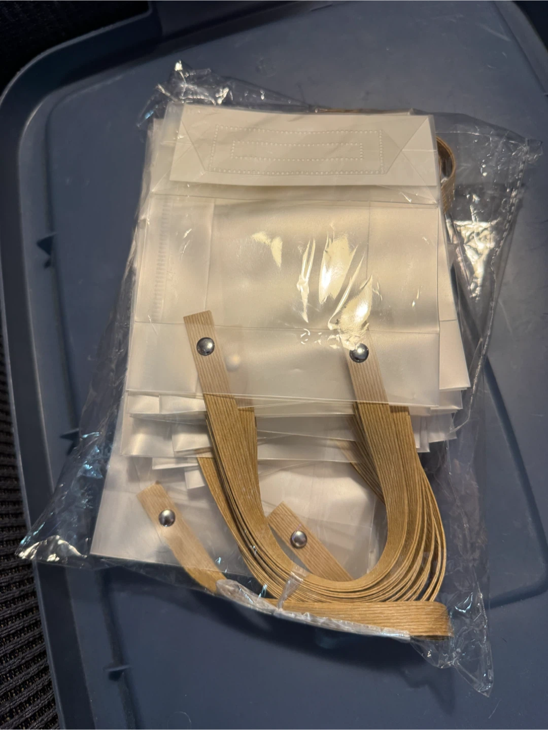 Set of clear gift bags with handles (20)