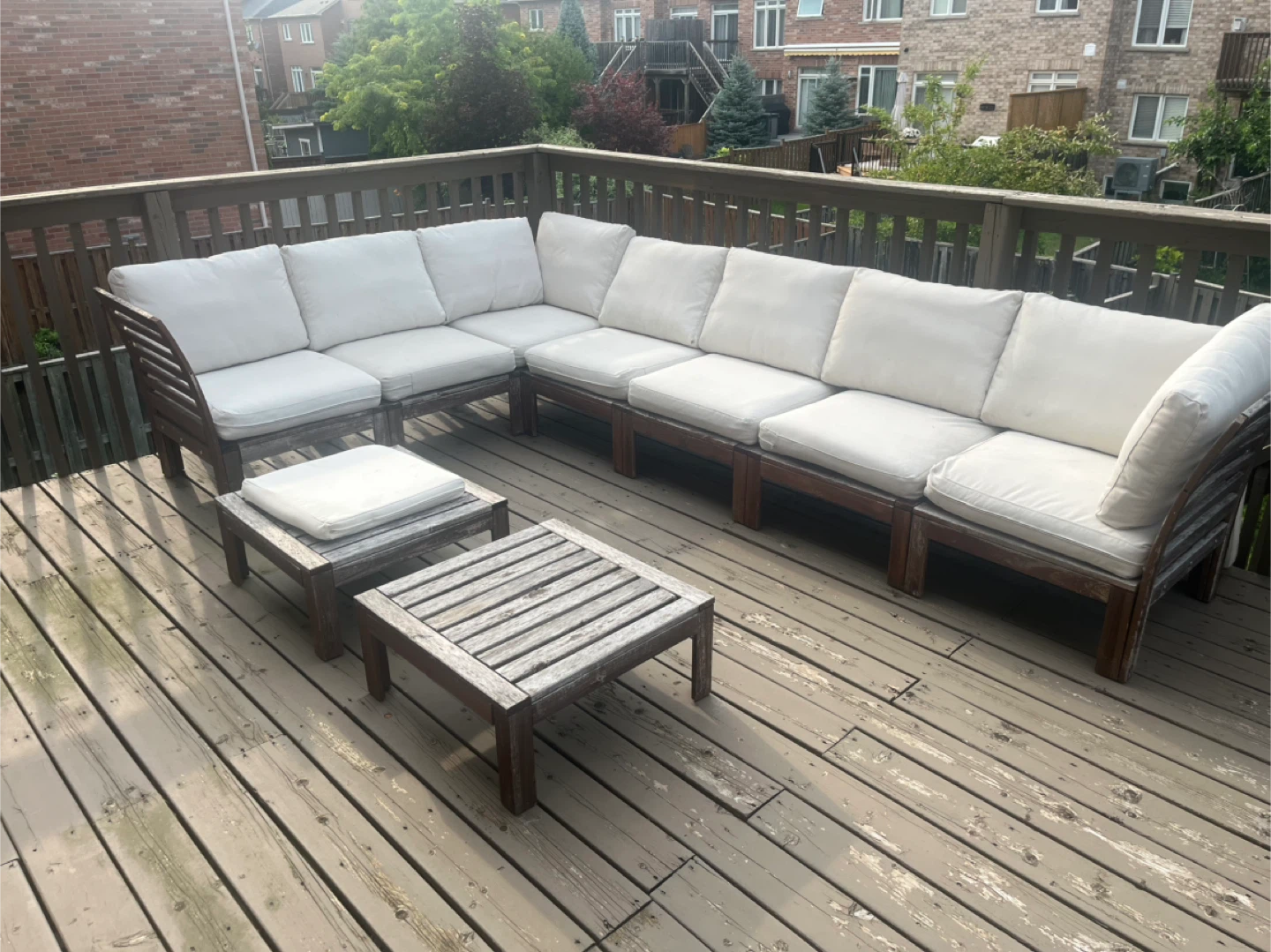 Outdoor Sectional Sofa with Coffee Table