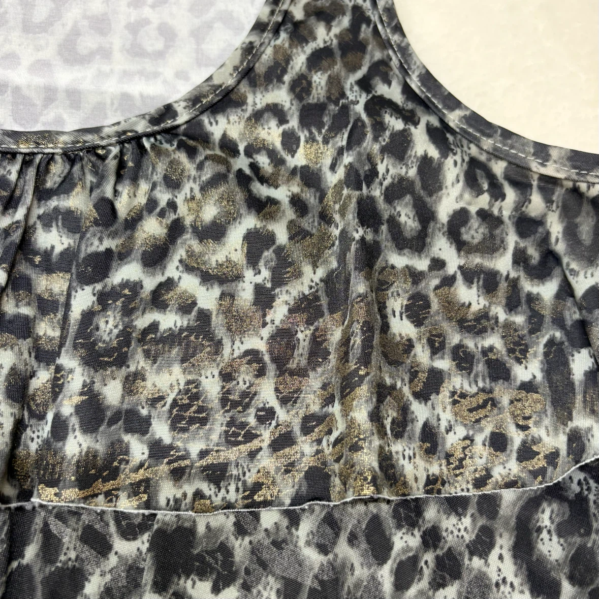 Candy Couture Y2K Animal Print Layered Tunic Tank Top Size M - photo 4