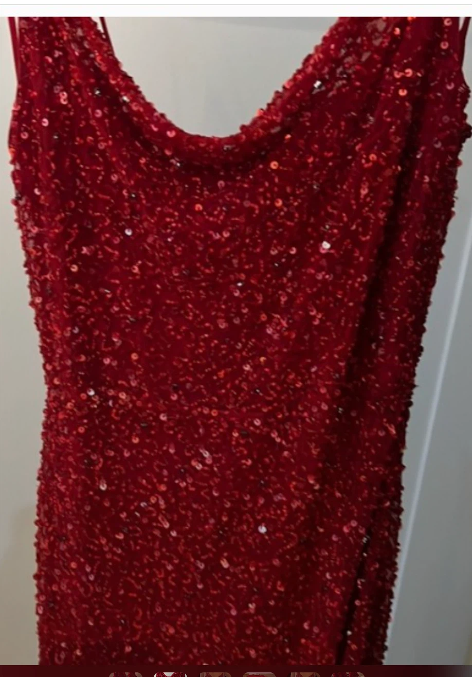 Retrofête Red Sequin Strappy Dress - photo 2
