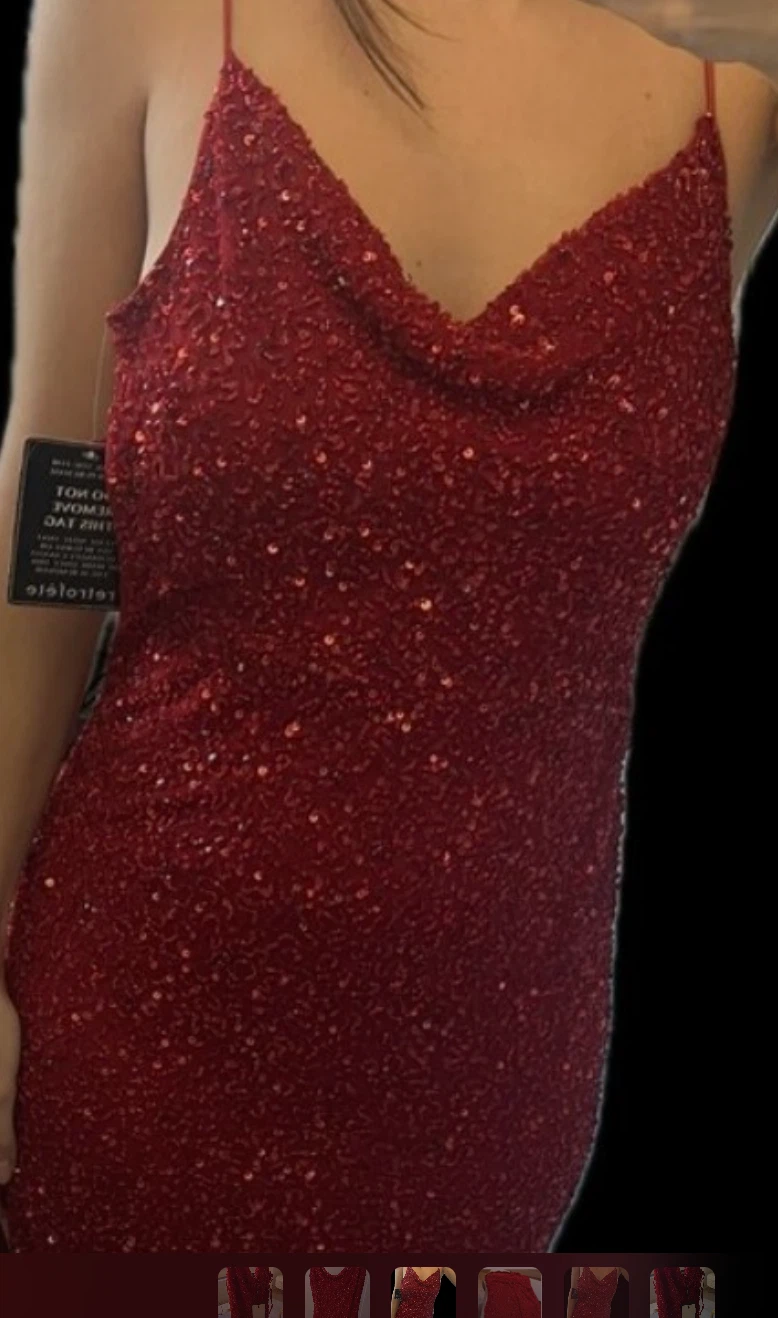 Retrofête Red Sequin Strappy Dress - photo 3