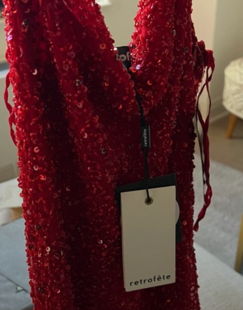 Retrofête Red Sequin Strappy Dress - photo 5