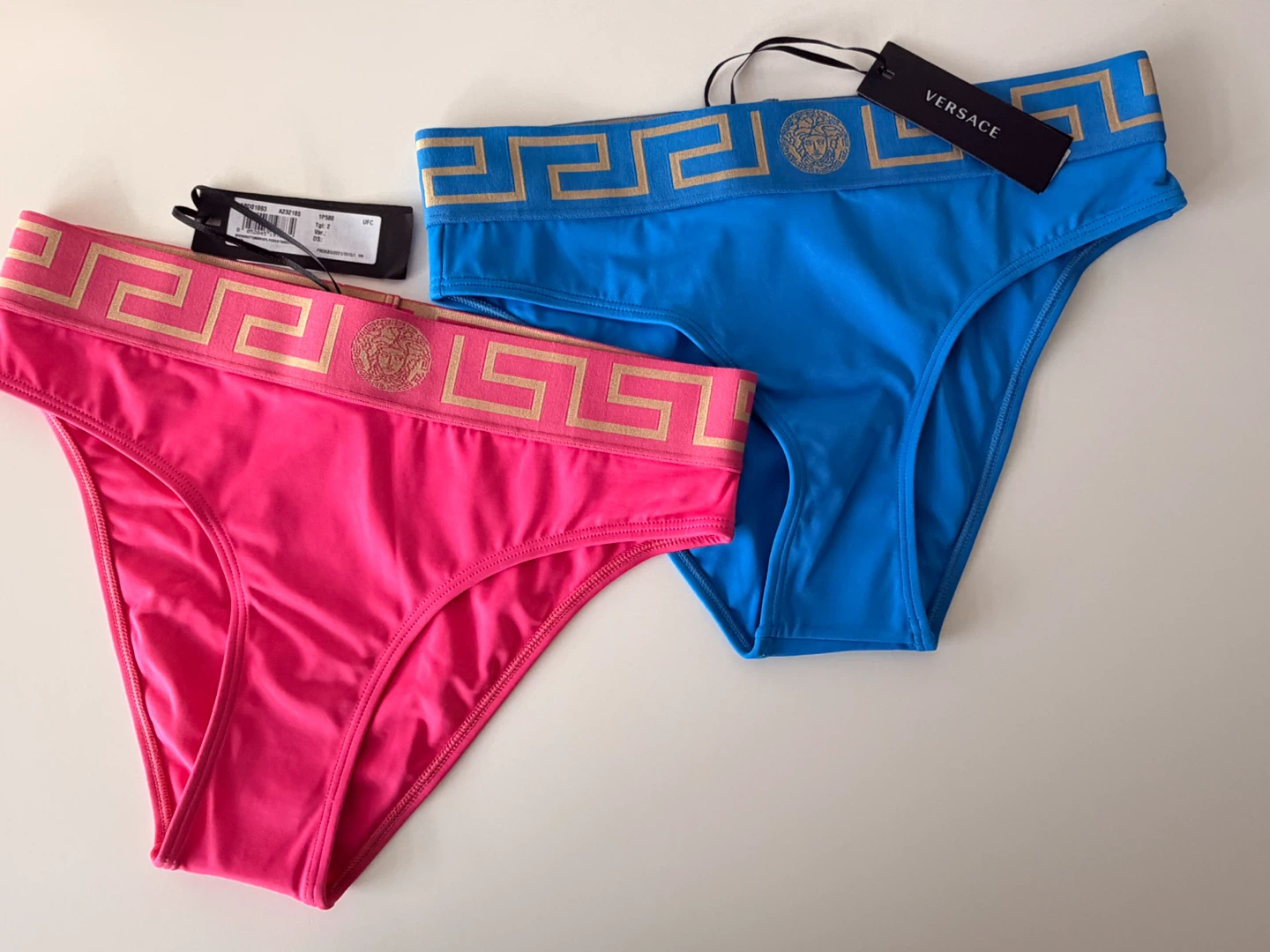 Versace Bikini Bottoms - Pink & Blue