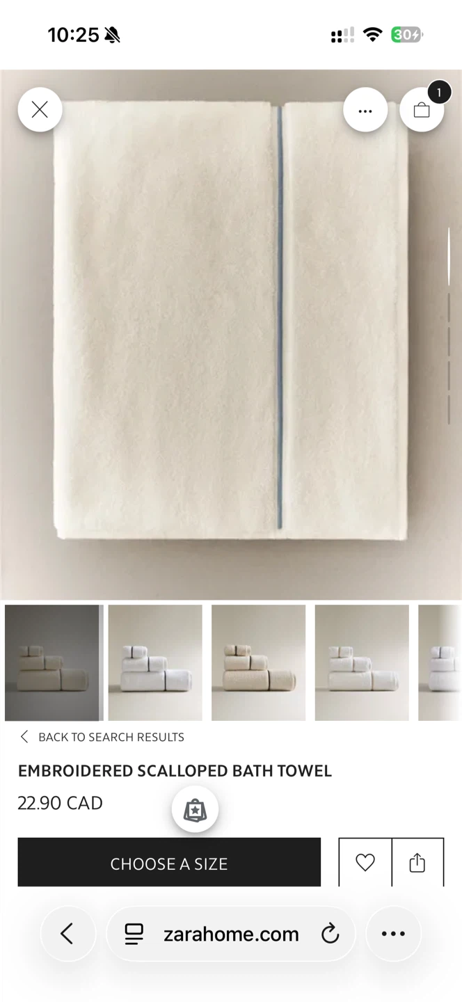 NEW UNOPENED Zara Home Embroidered Bath Towel