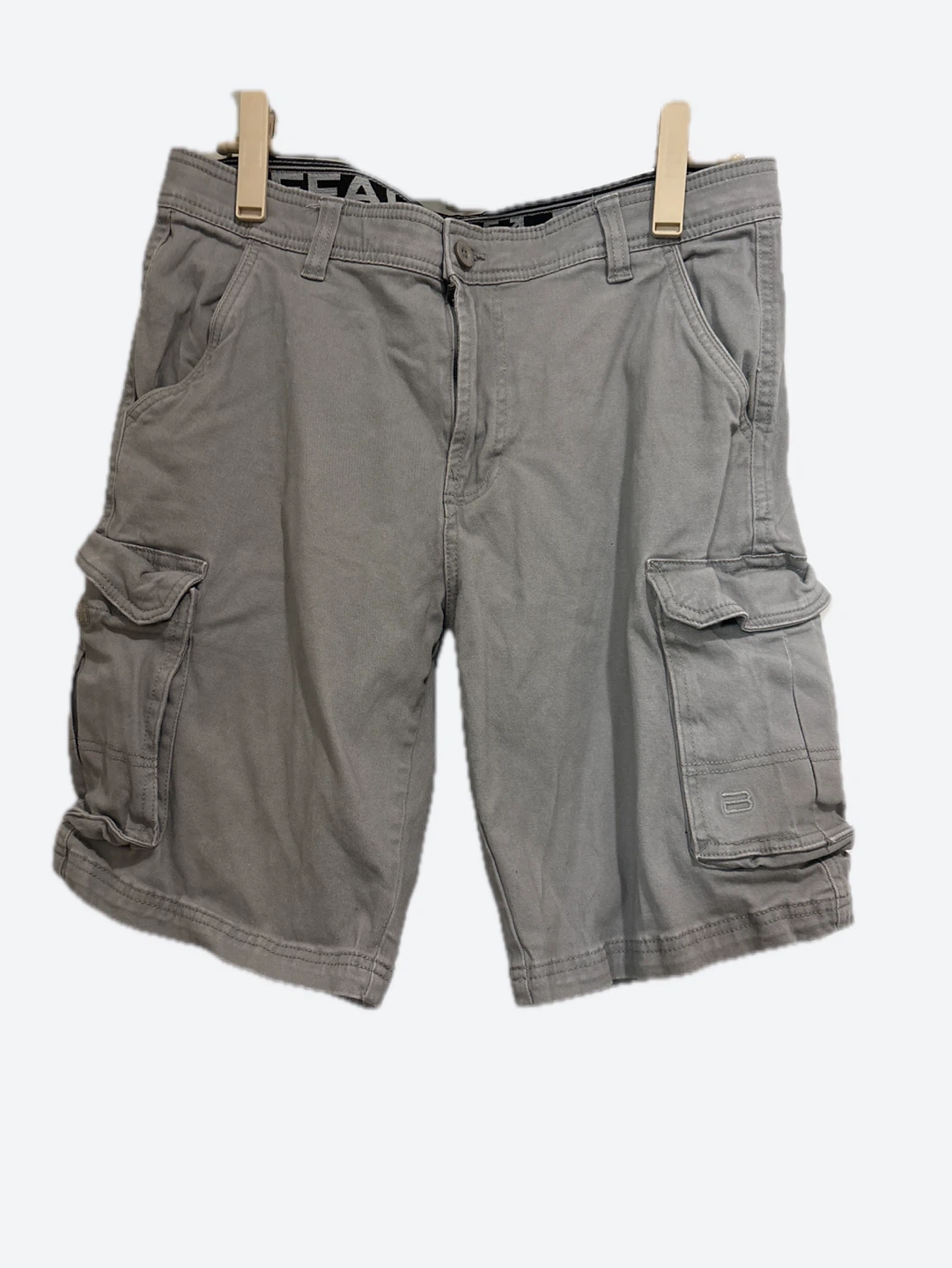 Silver Cargo Shorts