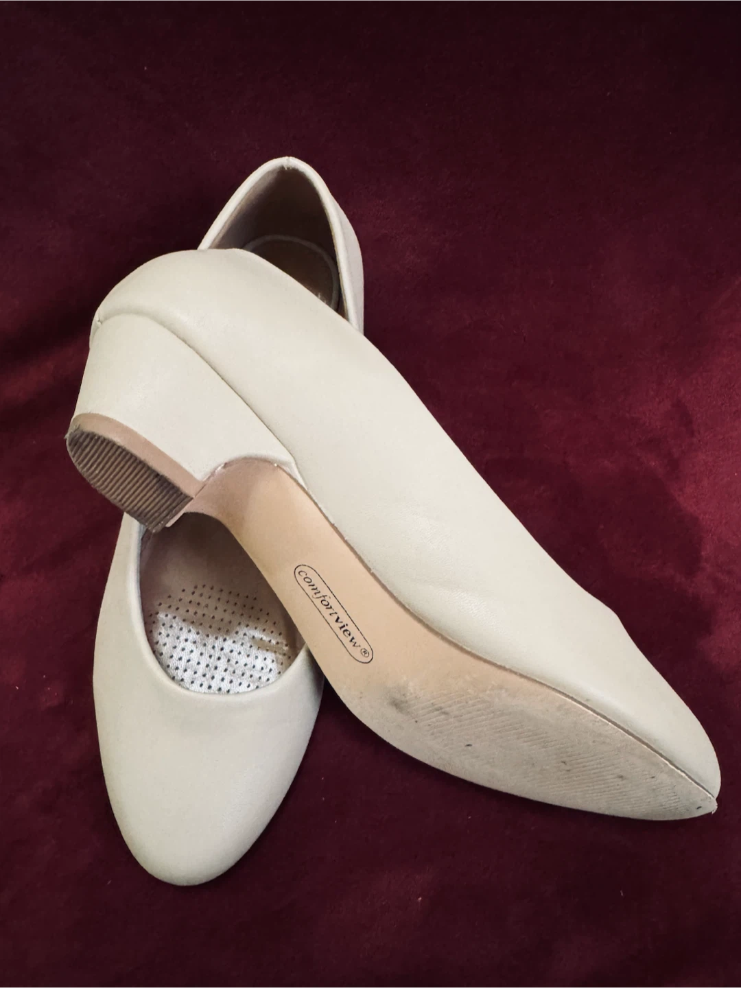 ComfortView Women's Cream Wedge Heels - Size 9W - photo 3
