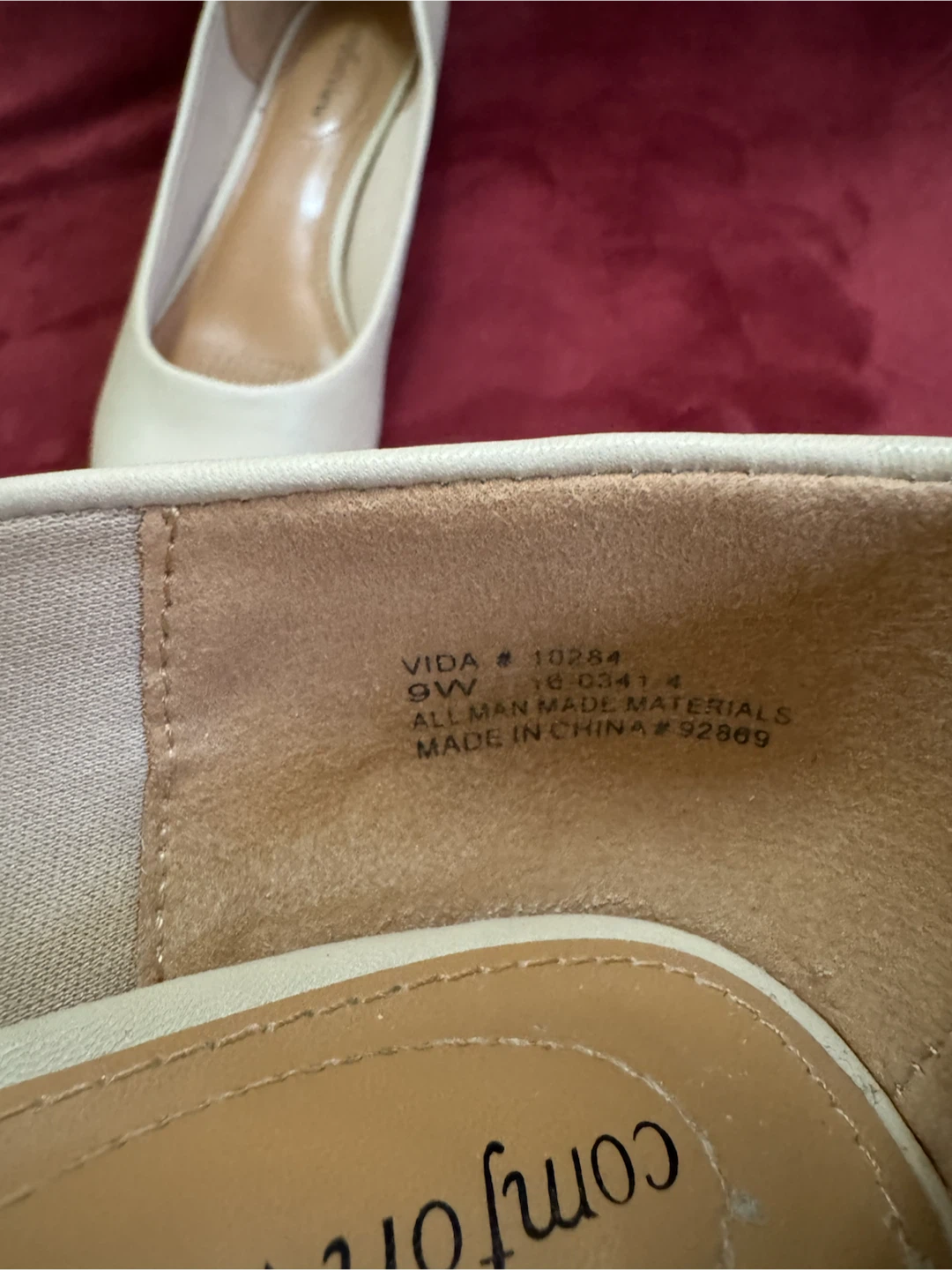 ComfortView Women's Cream Wedge Heels - Size 9W - photo 4