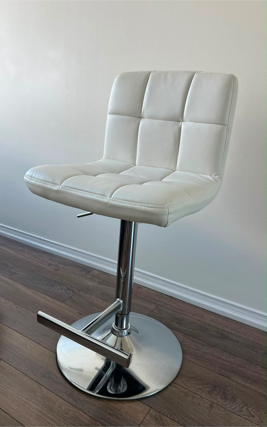 Cruz White Adjustable Bar Stool – Like New | 4 Available - photo 5