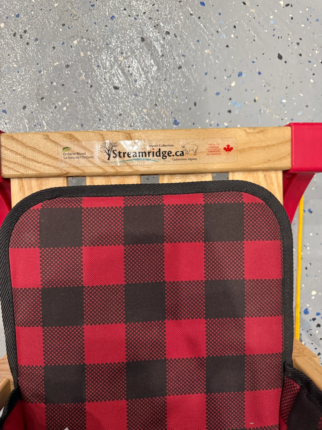 Streamridge "Alpine Collection" Wooden Sled with Red Plaid Liner - photo 3