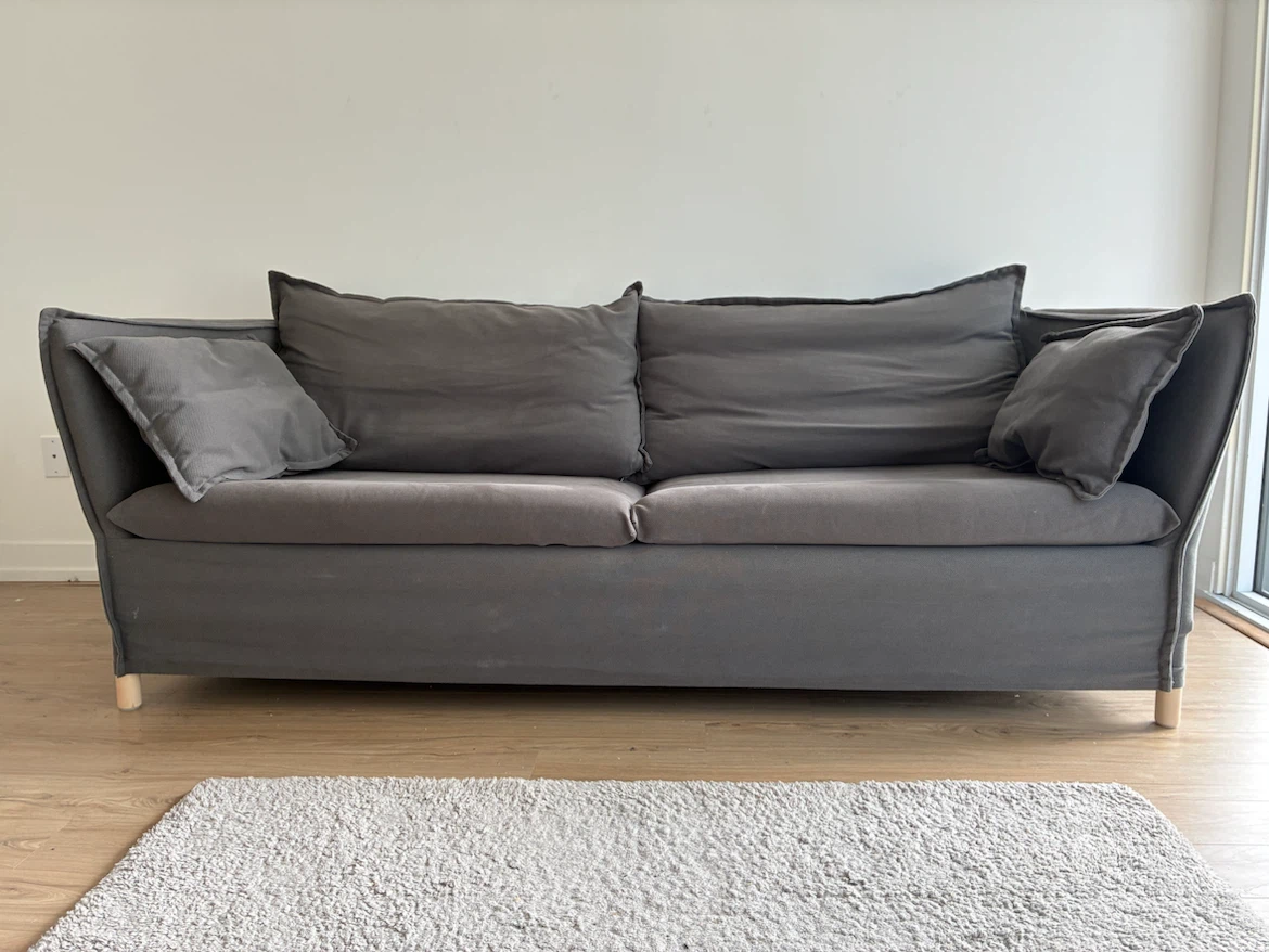 IKEA BACKSÄLEN 3-Seat Sofa: Hallarp Grey