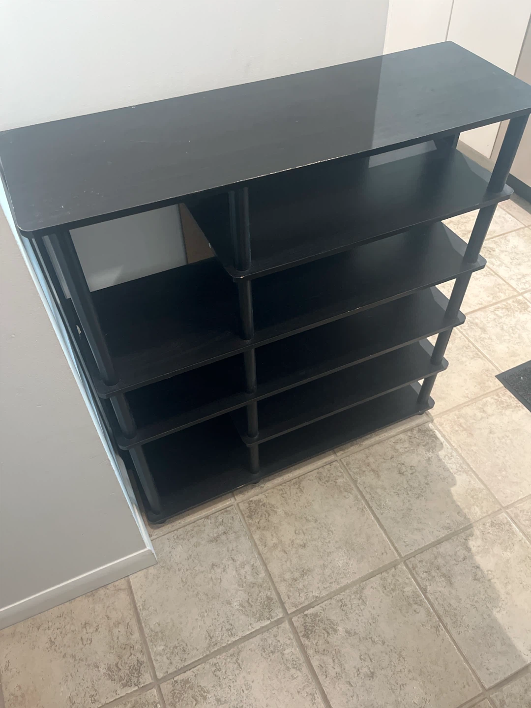 Black 5-Tier Open Shoe Rack - photo 2