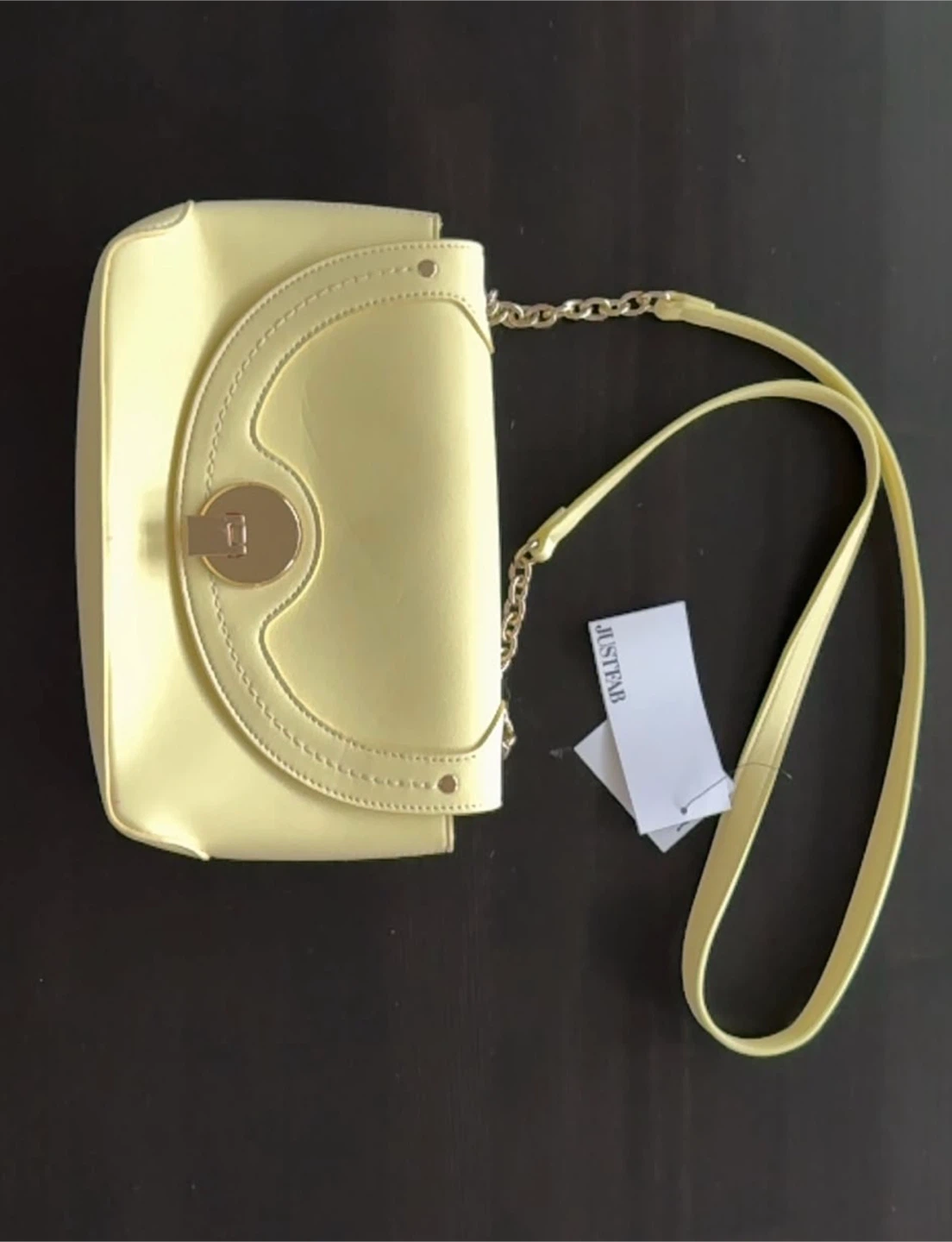 New JustFab Light Yellow Crossbody Bag
