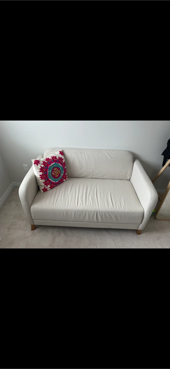 Beige 2-Seater Loveseat — Moving Sale, Priced to Sell - photo 2