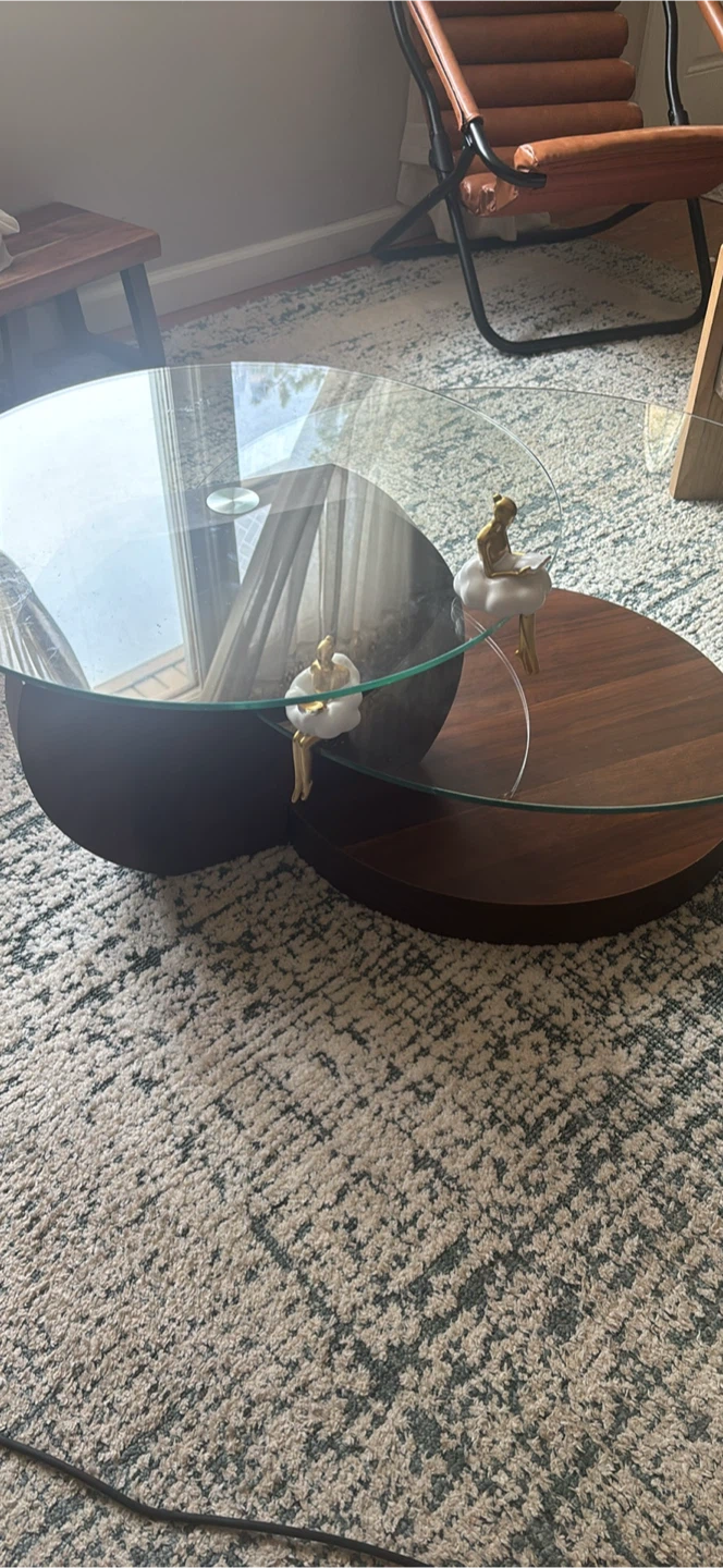 Mid-Century Modern Walnut and Glass Coffee Table - photo 4