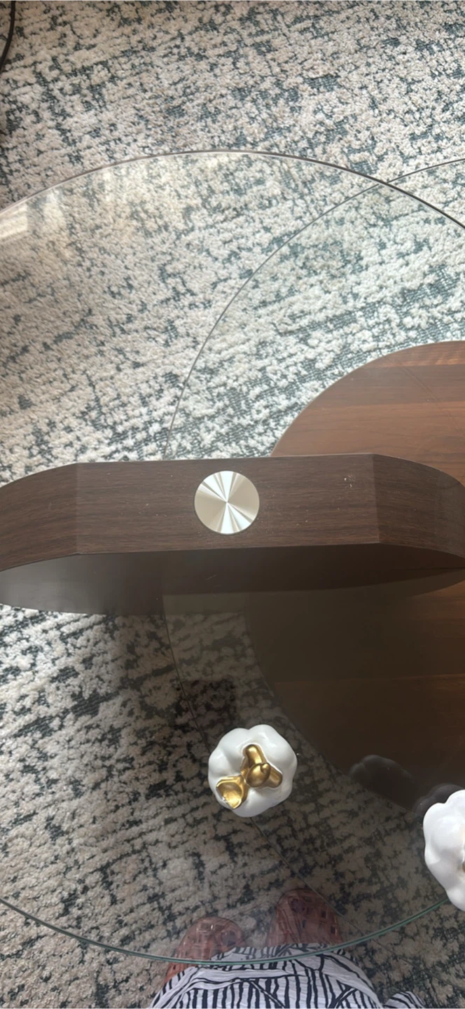 Mid-Century Modern Walnut and Glass Coffee Table - photo 5