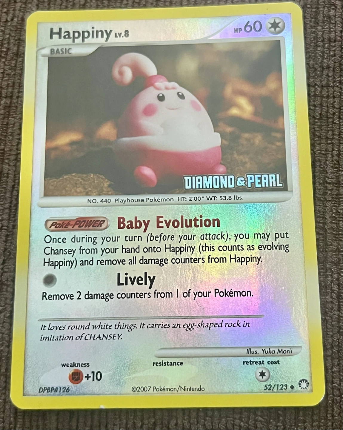 Pokémon Happiny LV.8 Card - Diamond & Pearl