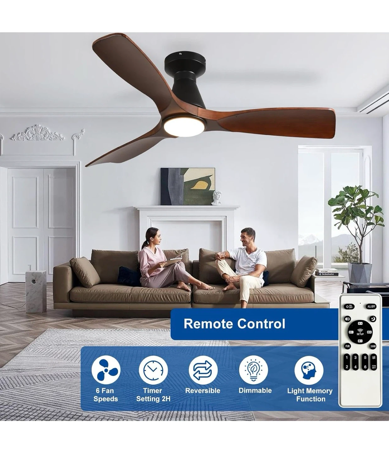 Depuley 42-Inch Ceiling Fan with Light FF4 - photo 5