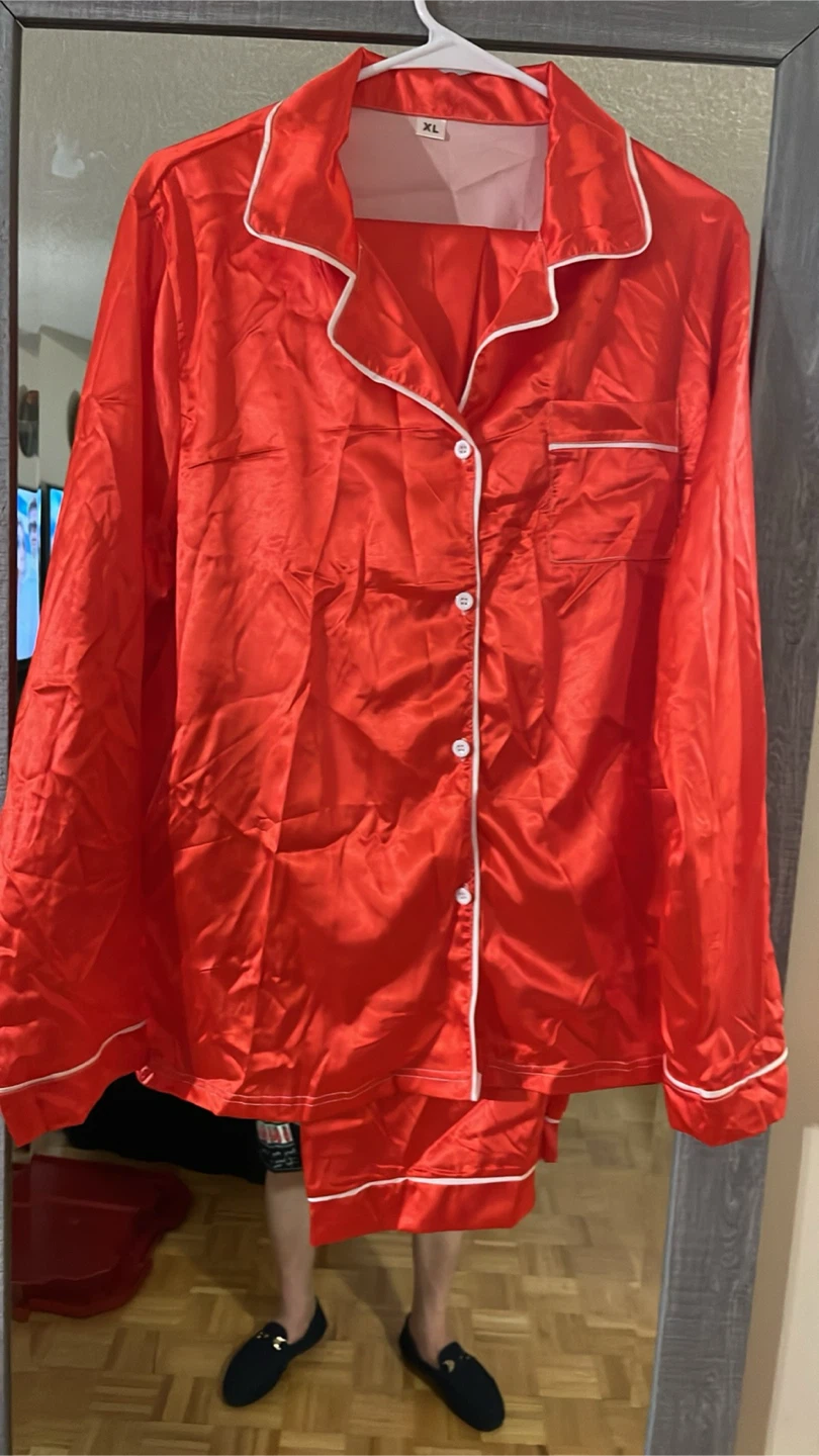XL- Red Satin Pajama Set XL