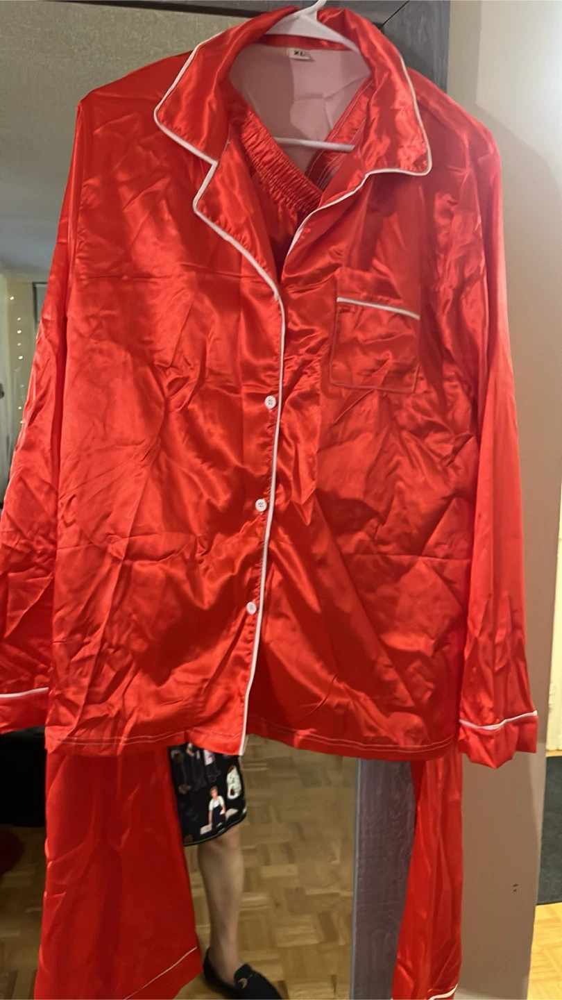 XL- Red Satin Pajama Set XL - photo 2
