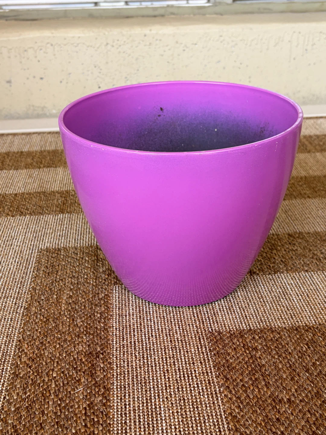 Purple Plastic Planter Pot
