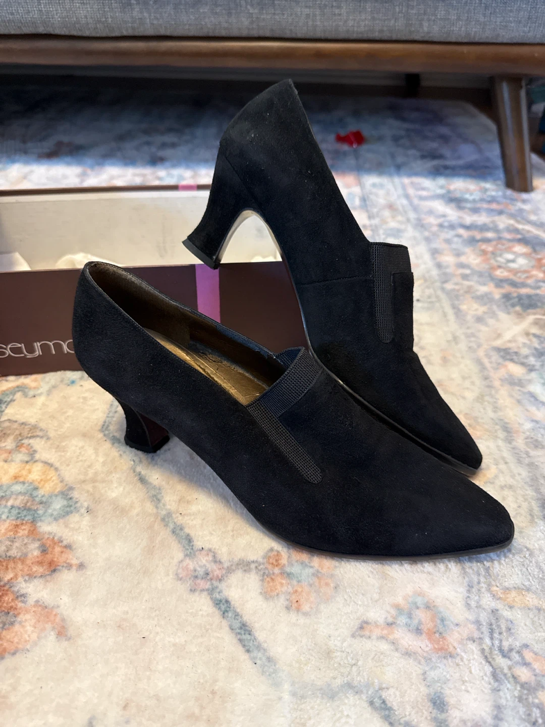 Stuart Weitzman Black Suede Heels