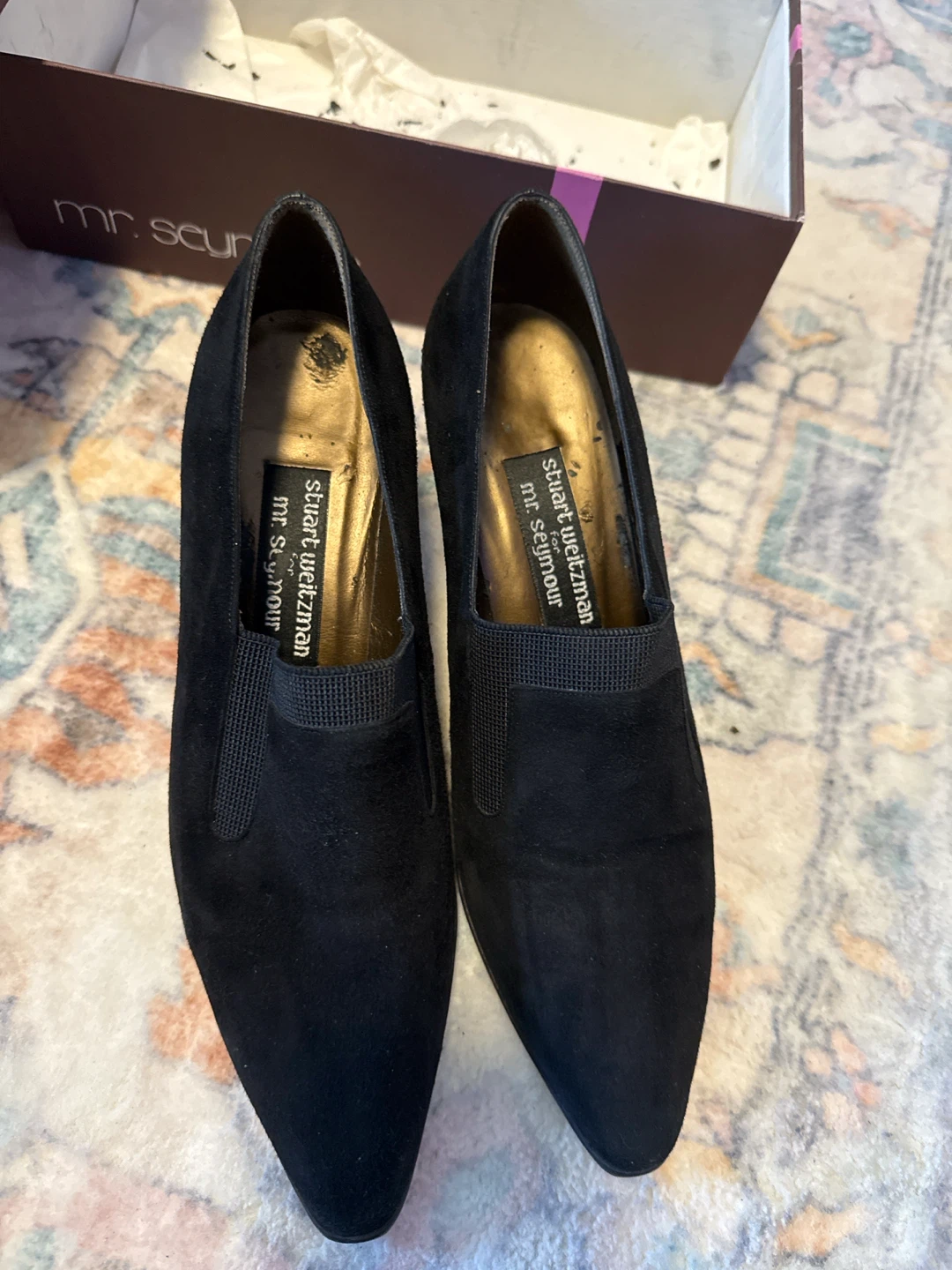 Stuart Weitzman Black Suede Heels - photo 2